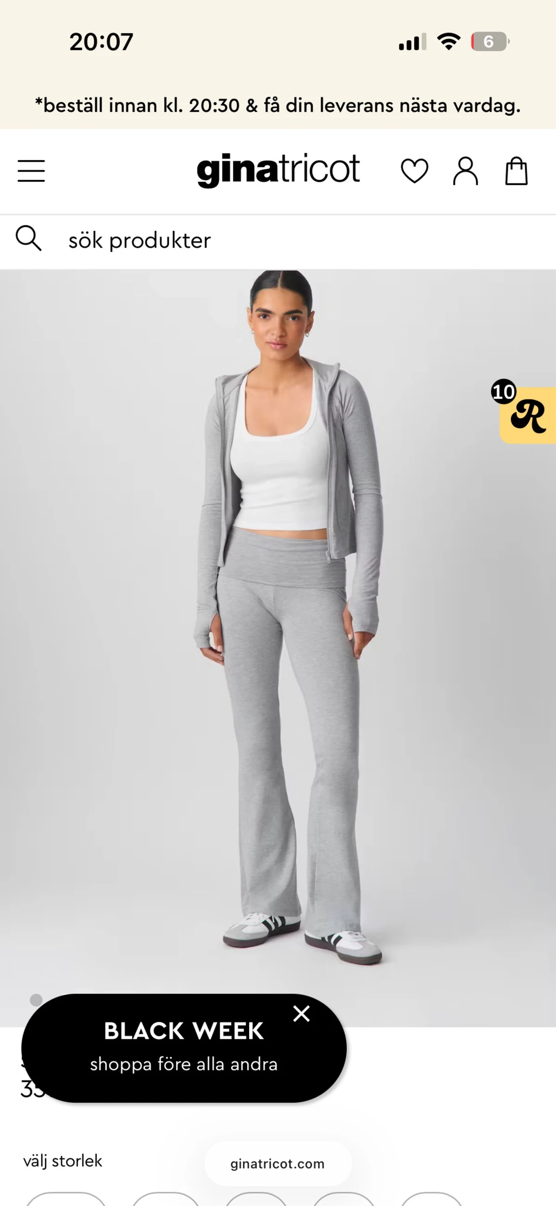 Grå yoga pants  - 1