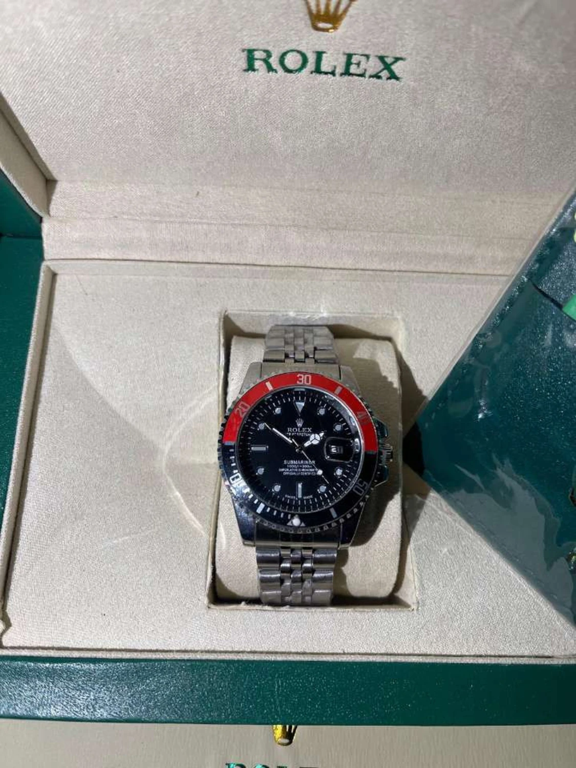 Rolle Submariner svart/röd stål - 1