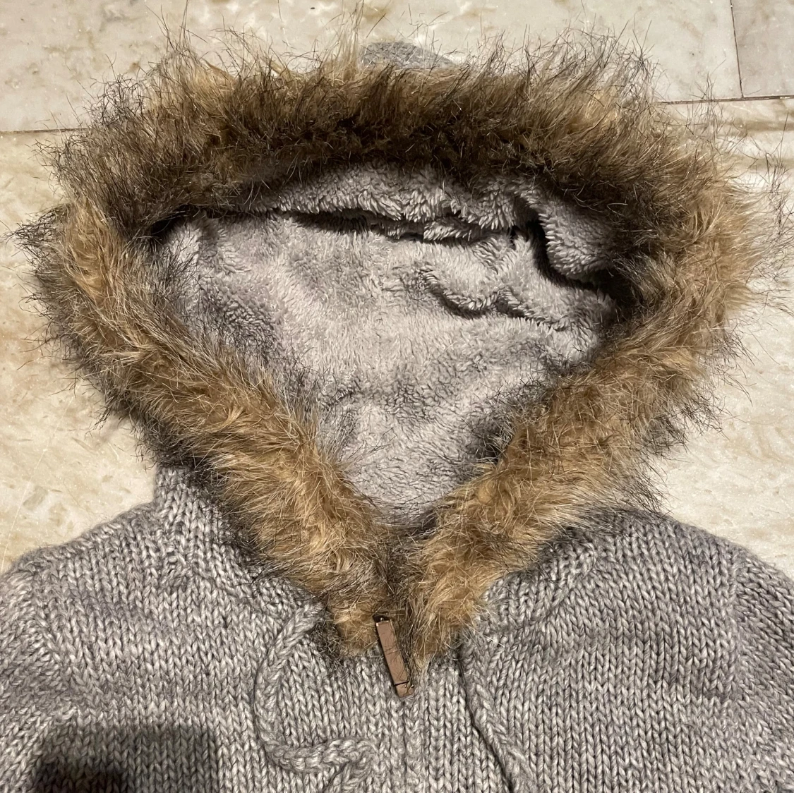 Cardigan med päls - 1