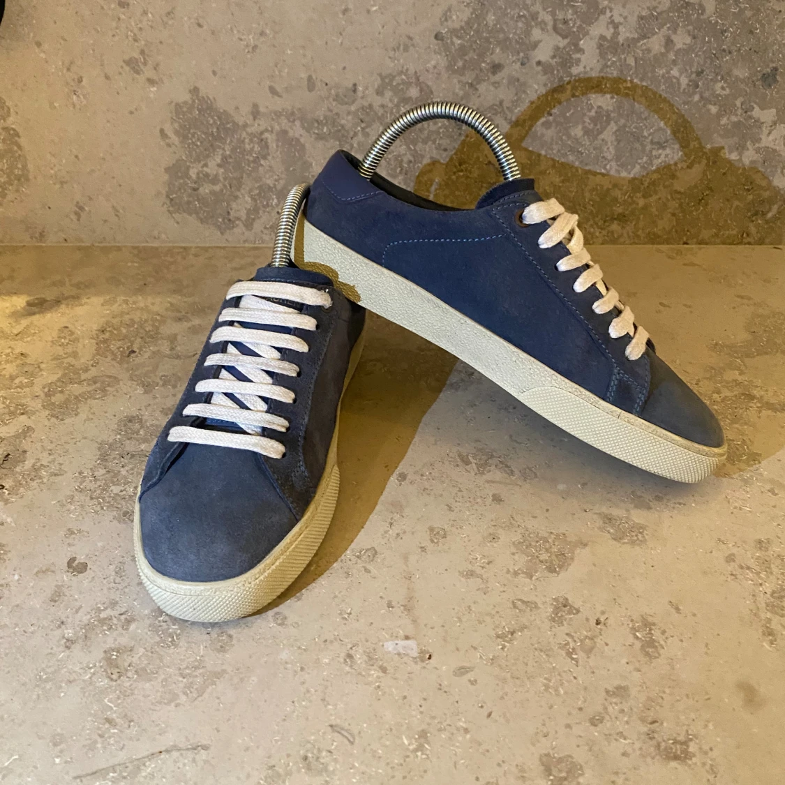 Blå Saint Laurent sneakers mocka - 2