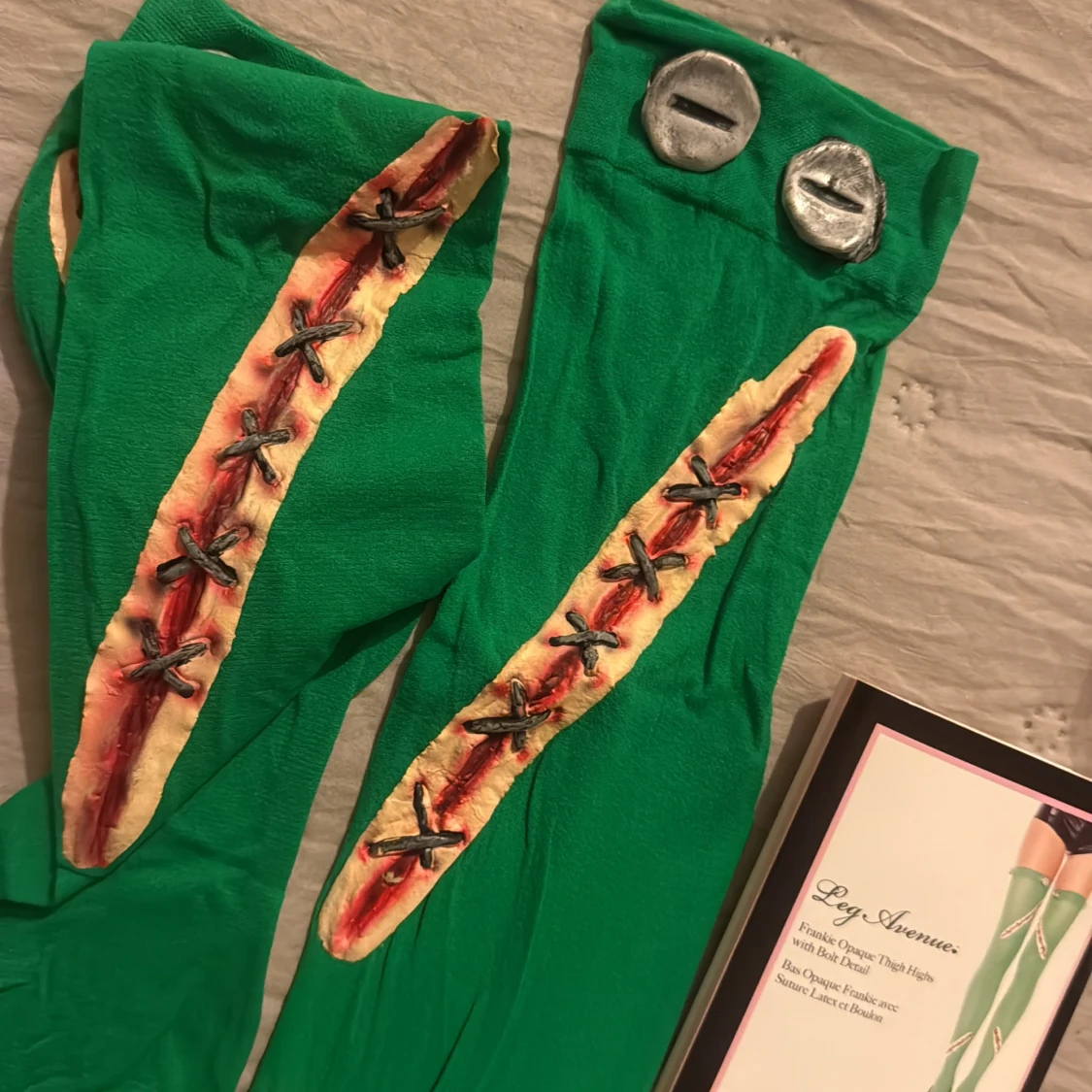 Gröna lårhöga strumpor Leg Avenue - 2