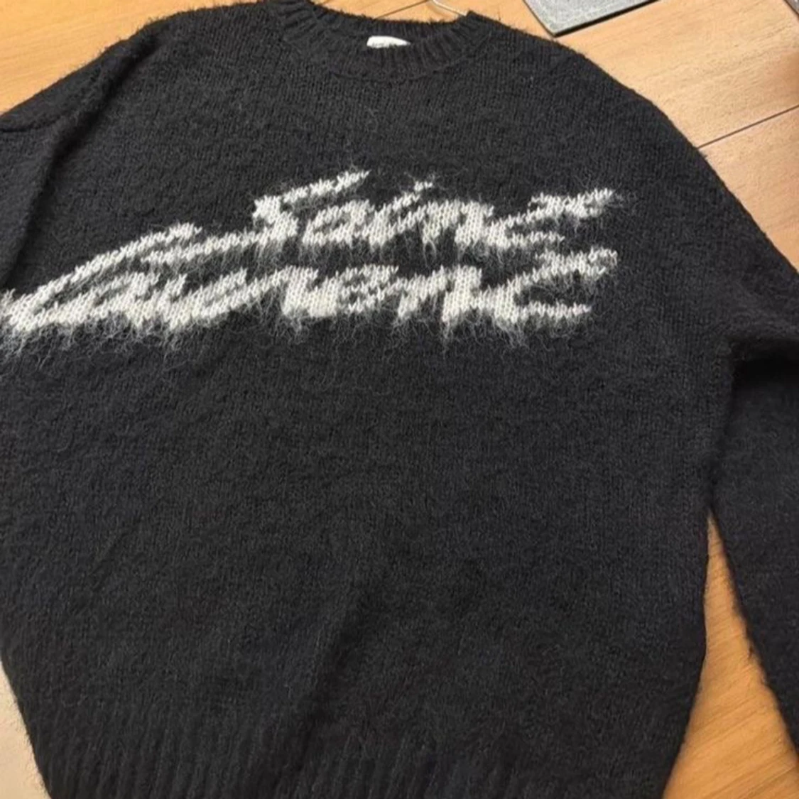 Svart stickad Saint Laurent tröja - 1