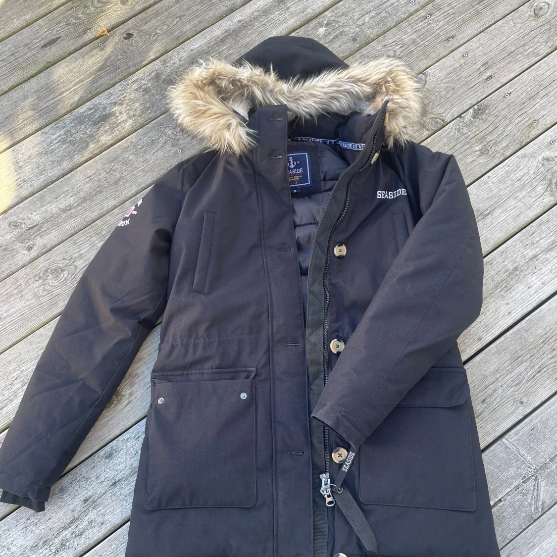 Svart vinterjacka Seaside