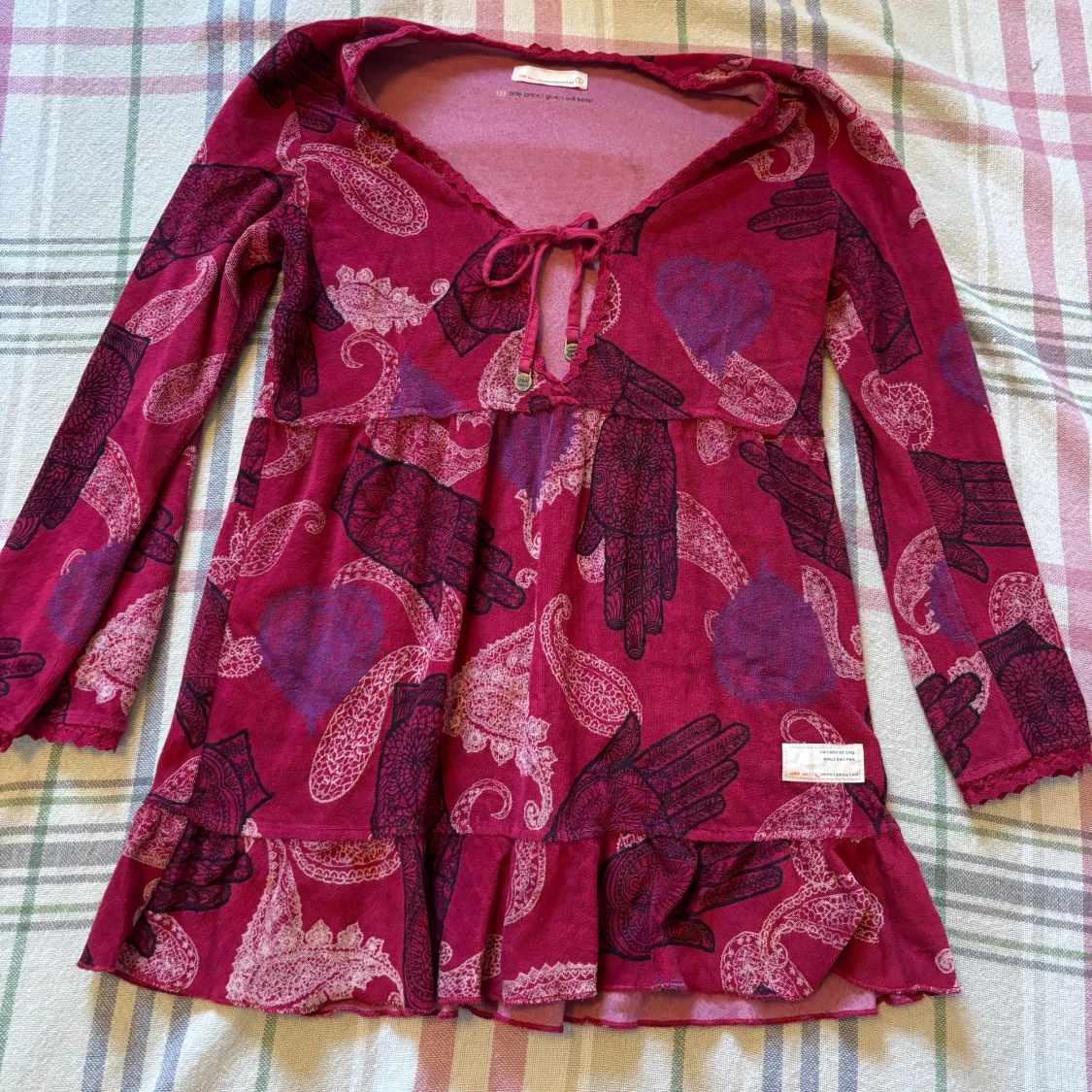 Röd mönstrad topp Odd Molly - 2