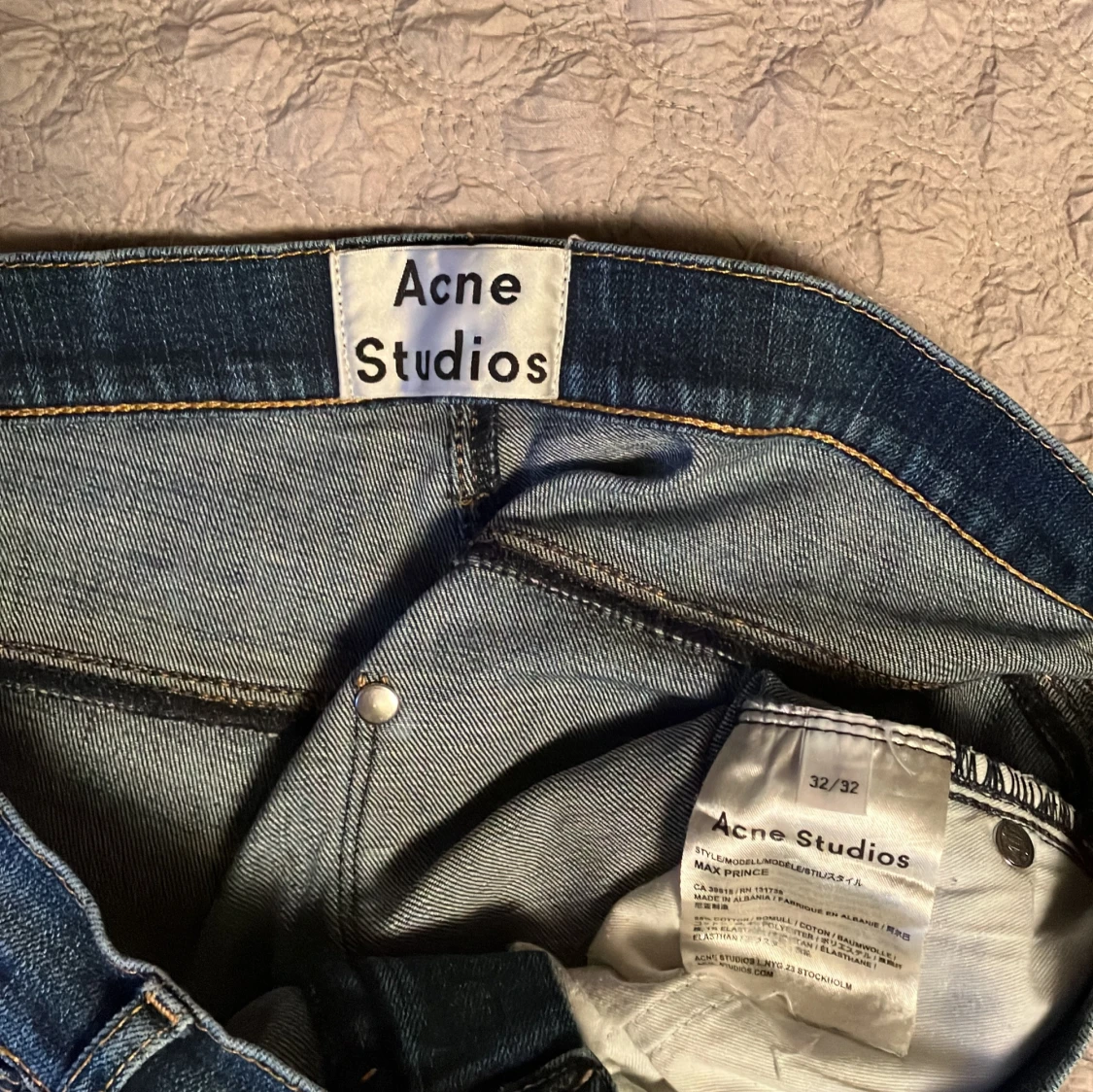 Blå Acne Studios jeans slim fit - 2