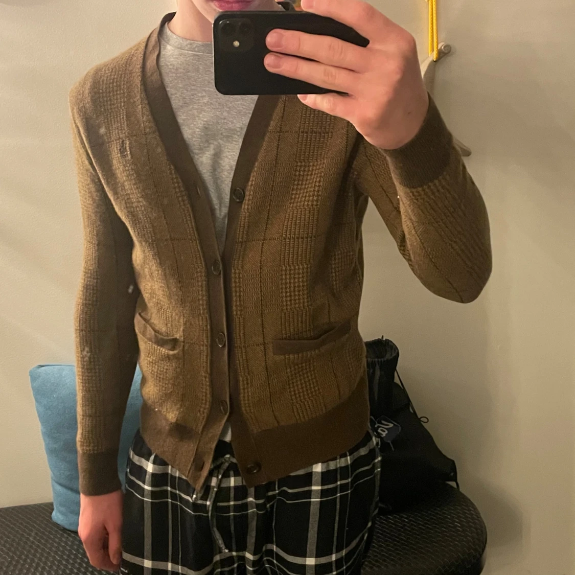 Brun rutig kofta från Polo Ralph Lauren - 3