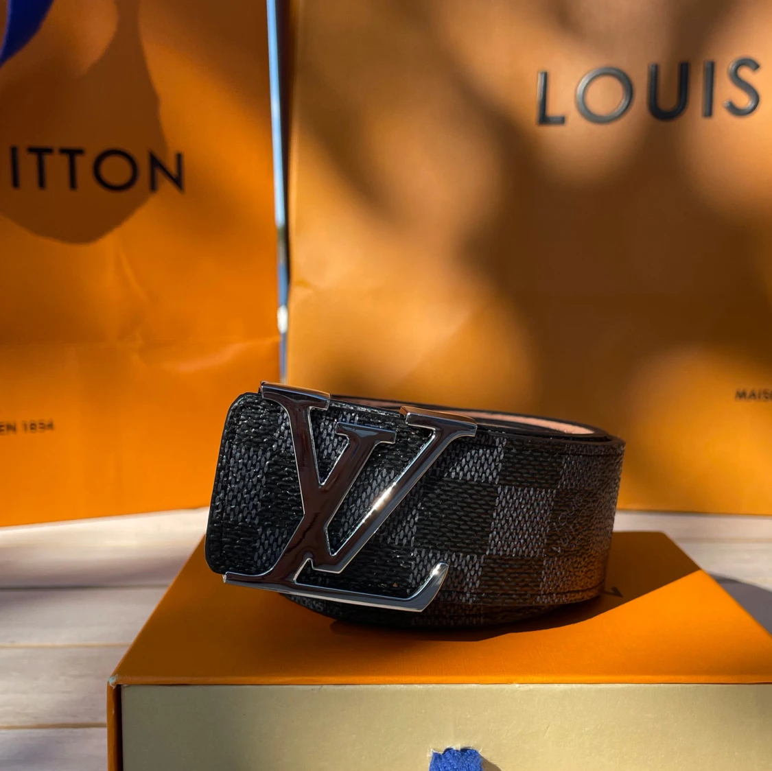 Svart Bälte Rutigt - 1