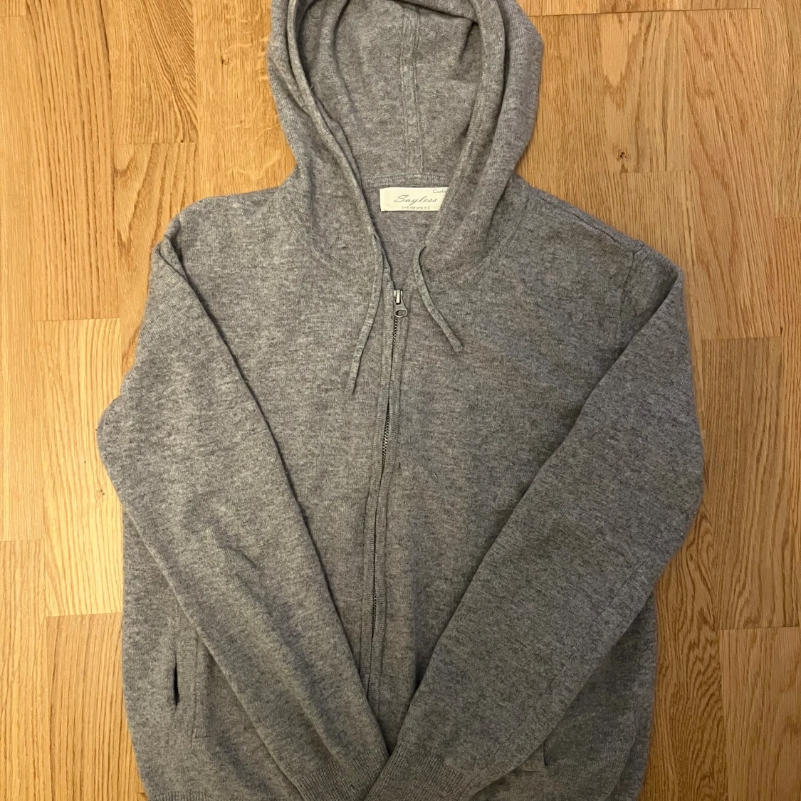 grå Kashmir hoodie