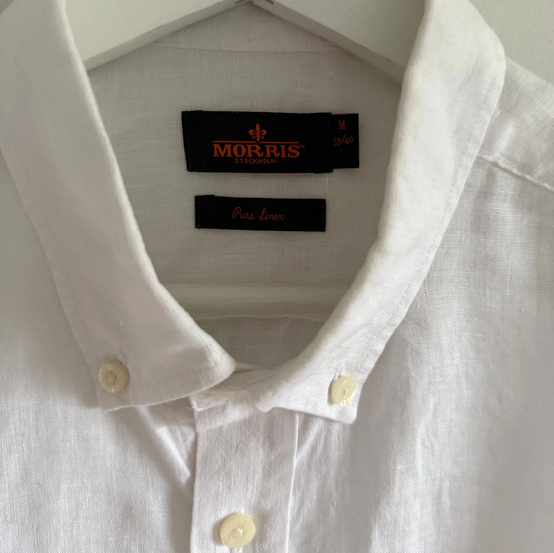 Vit linneskjorta från Morris - 2