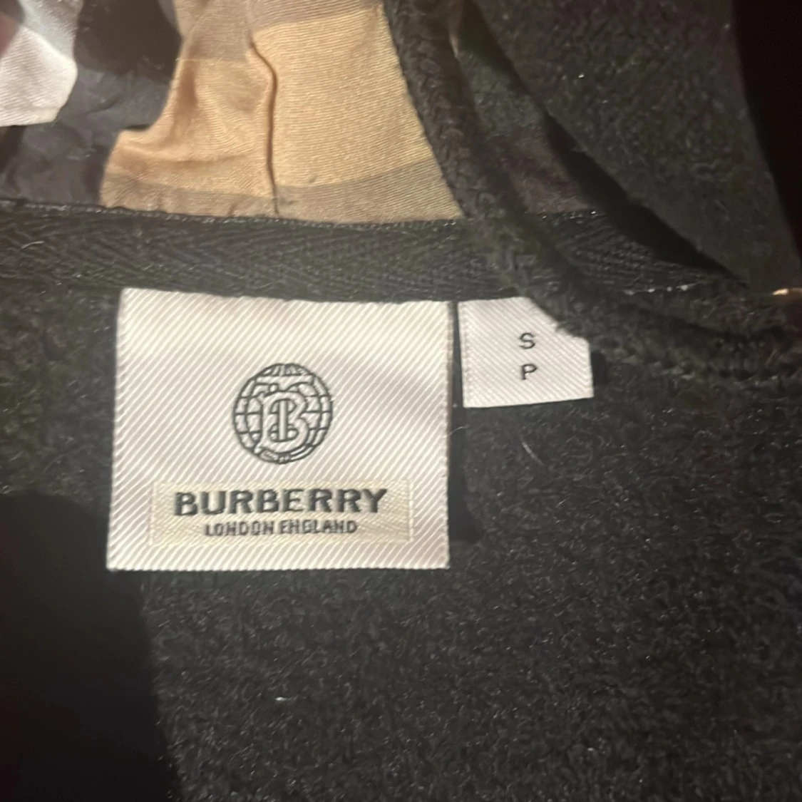 Svart Burberry hoodie med dragkedja - 2