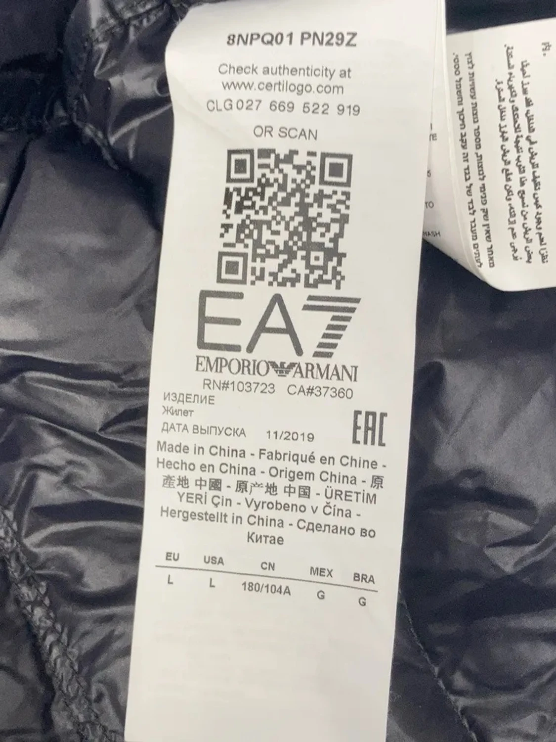 Svart dunväst från Emporio Armani EA7 - 1