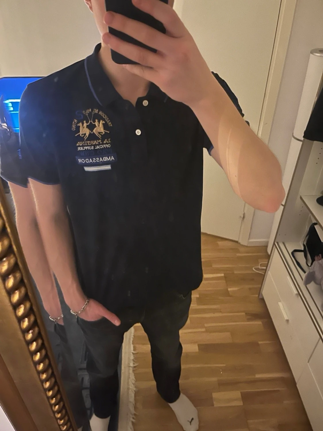 Mörkblå pikétröja La Martina M - 2