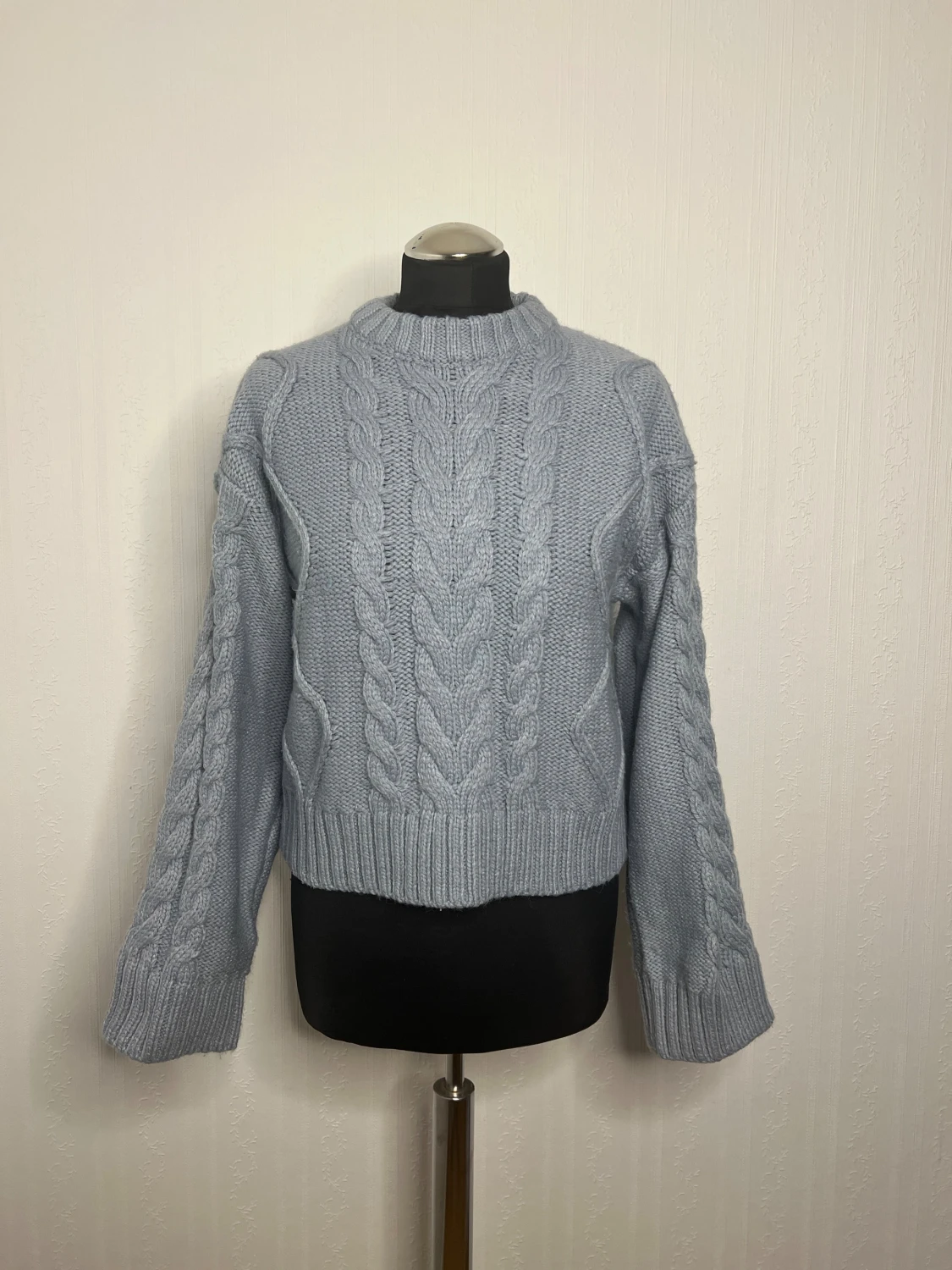 PAKETPRIS Stickat ljusblå och rosa  - 1