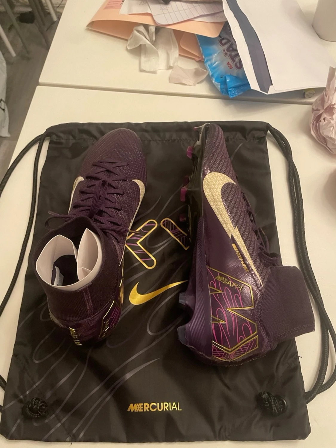 Nike Mercurial fotbollsskor lila/guld - 5