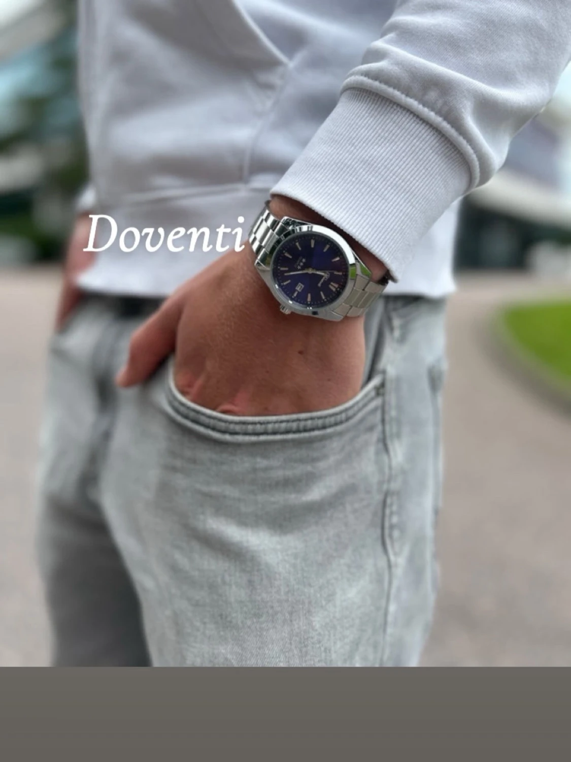 Blå och silverfärgad Doventi klocka - 3