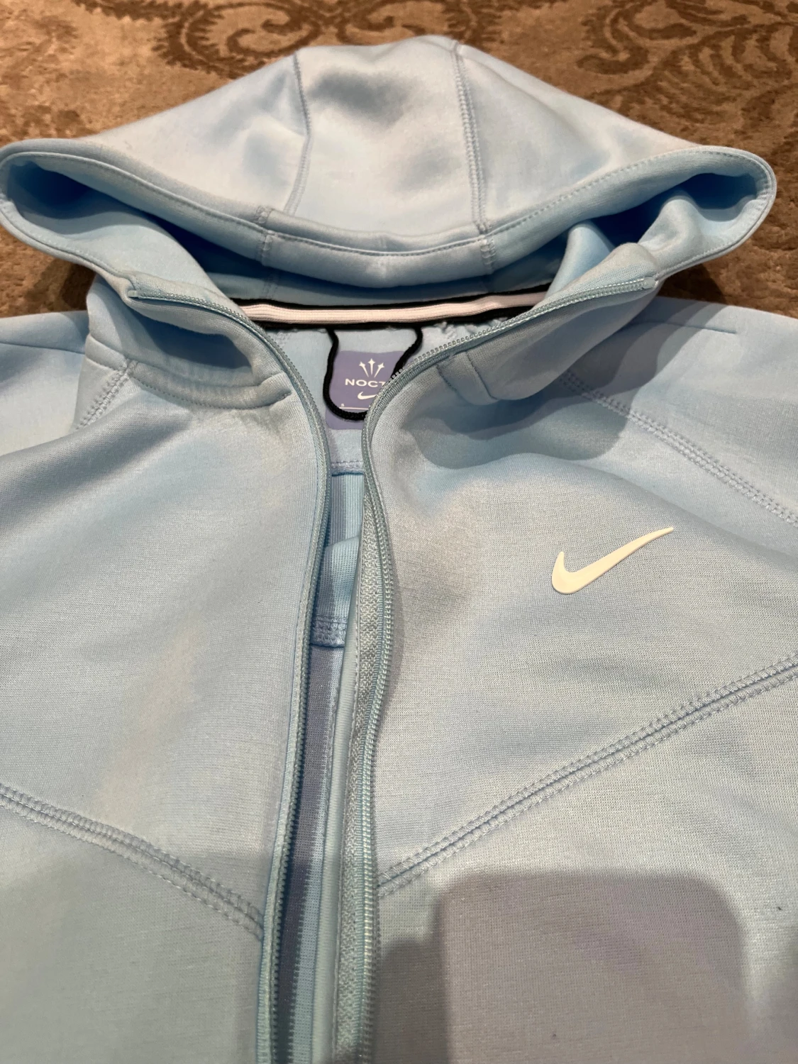Ljusblå Nike NOCTA hoodiejacka - 2
