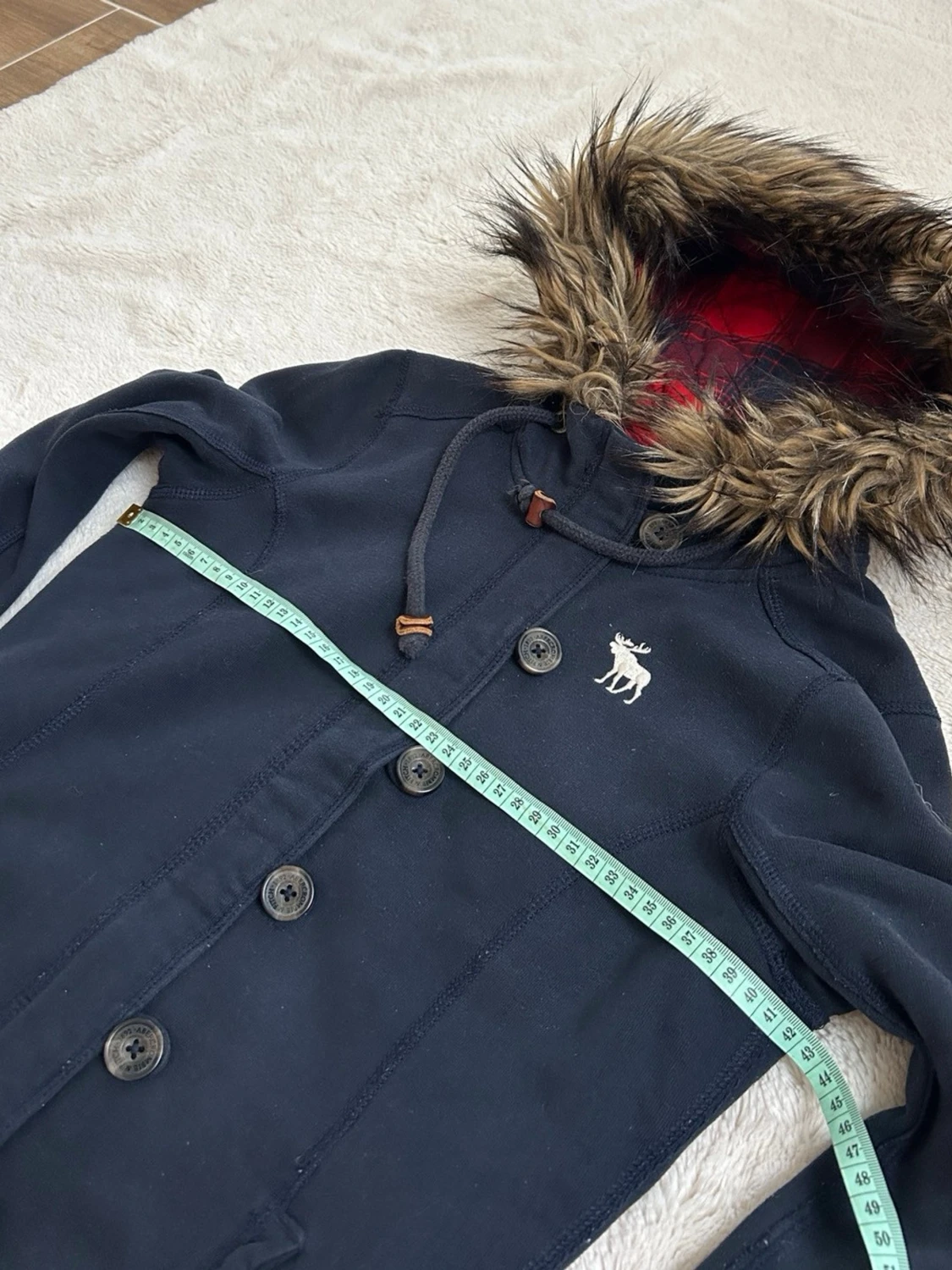 Abercrombie & fitch zip/kofta med päls  - 3