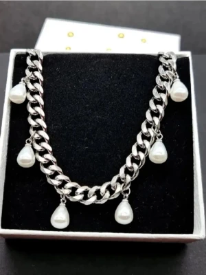 Handgjort halsband  - Kedjetjocklek-8mm .Nickelfri. Högkvalitativ rostfritt stål 316 .