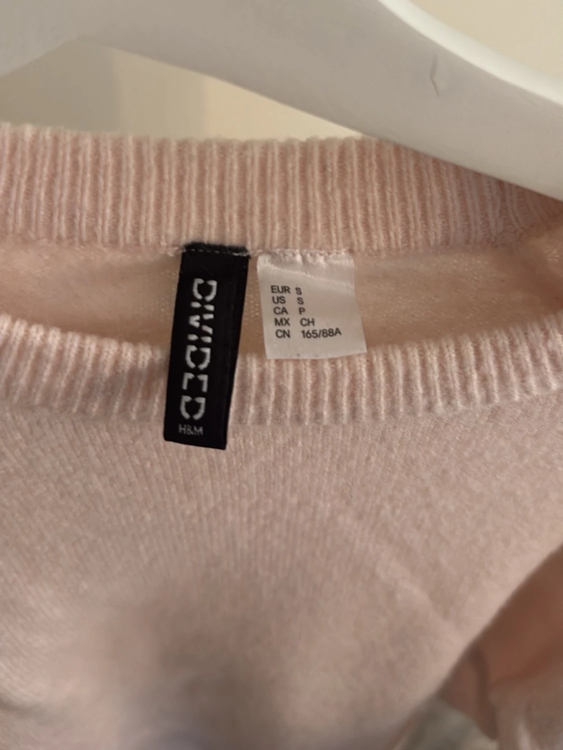 Ljusrosa stickad tröja  - 1