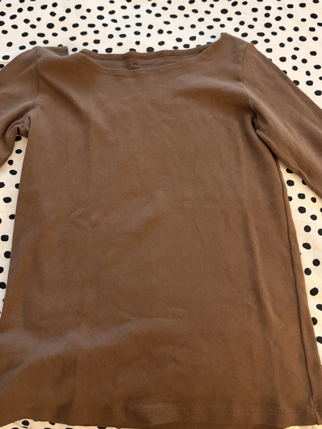 Brun långärmad topp  - 1