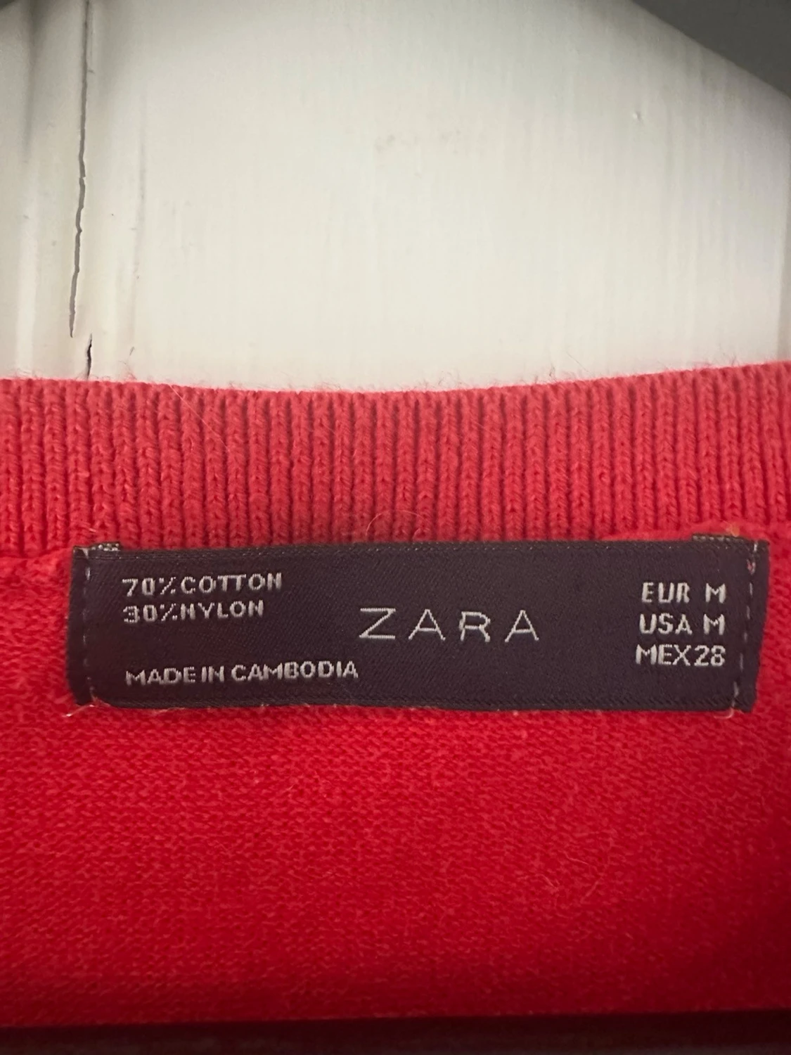 Röd randig linnetopp från Zara - 2