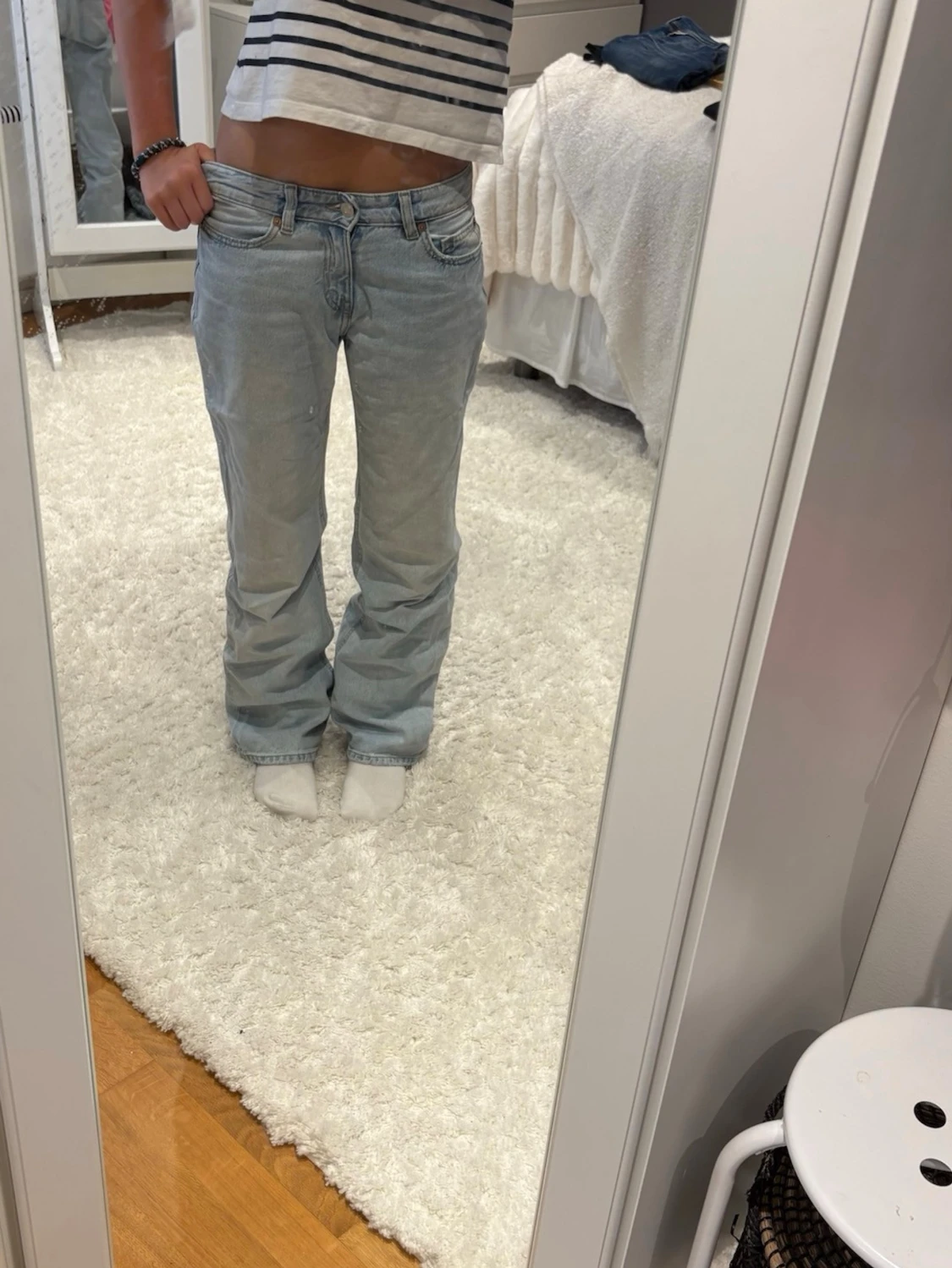 Ljusblå baggy jeans  - 1
