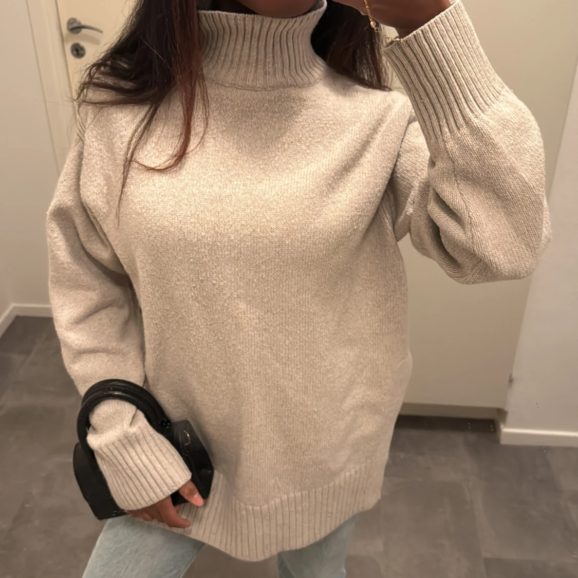 Polotröja i stickad ull - 2