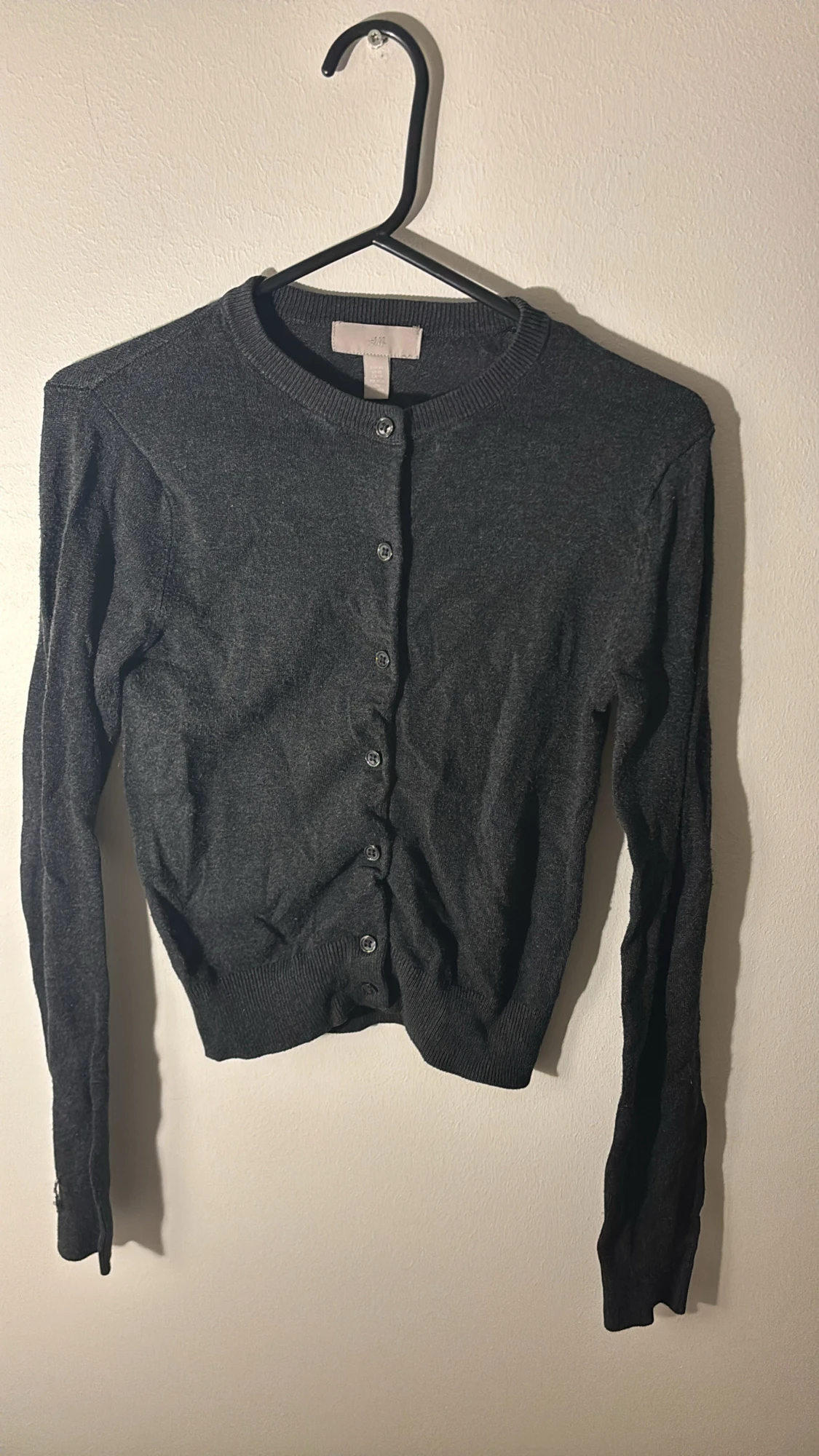 Mörkgrå kofta från H&M XS