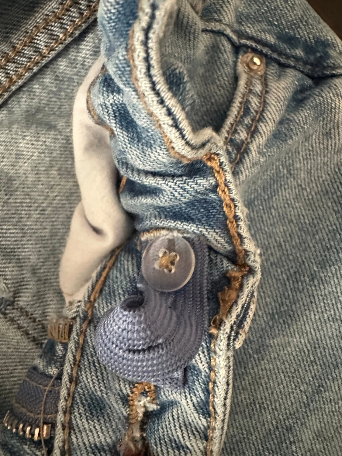 Ljusblå jeans från Denim Day, stl 140 - 2