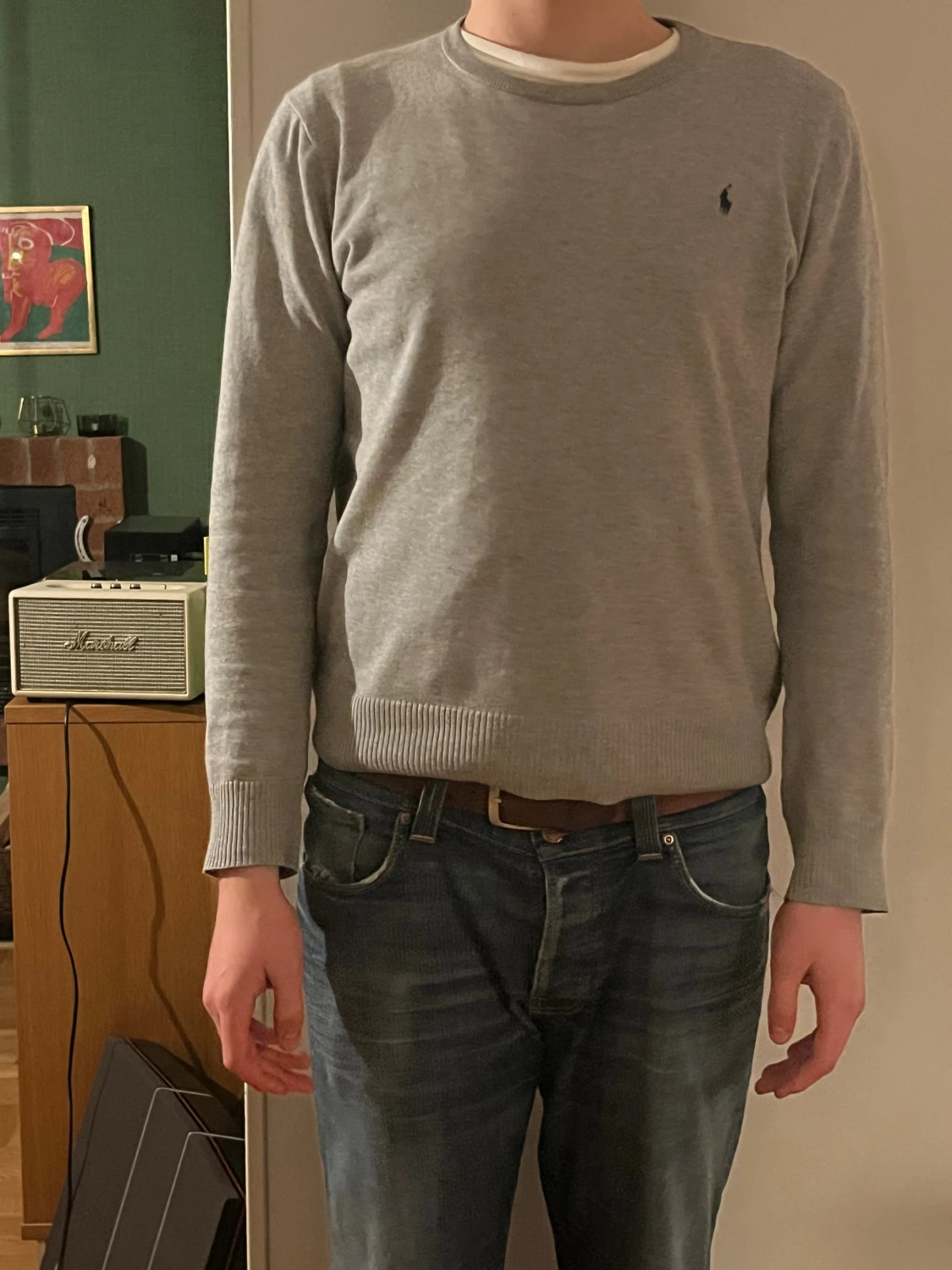 Grå långärmad tröja från Ralph Lauren - 1