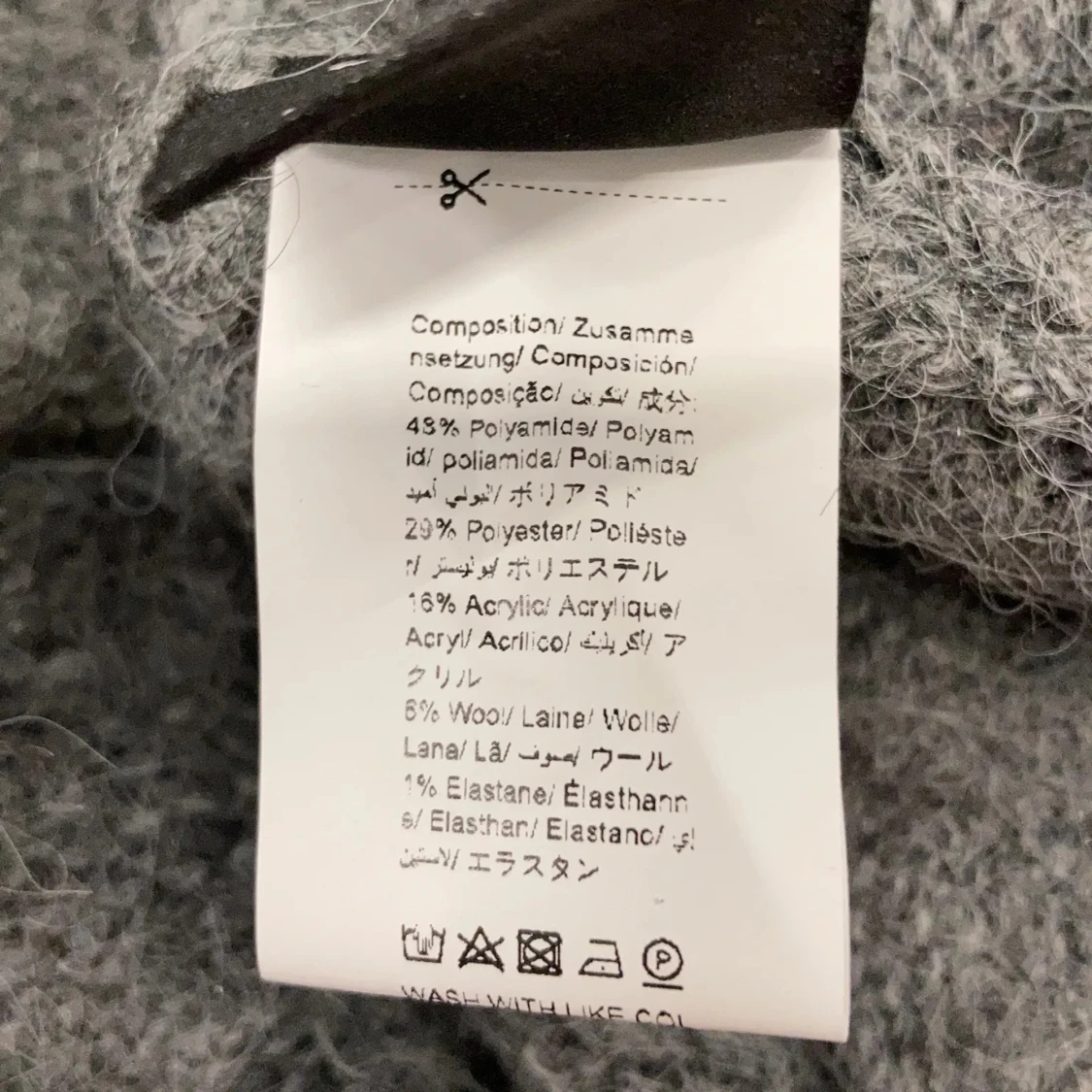 Grå omlottstickad tröja Dazy M - 3