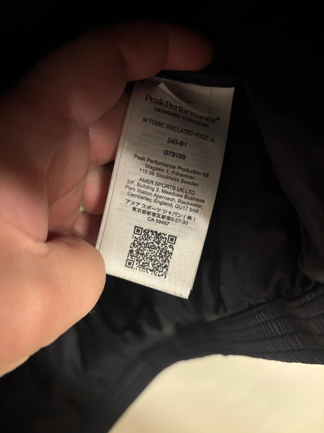 Svart dunjacka Peak Performance - 3