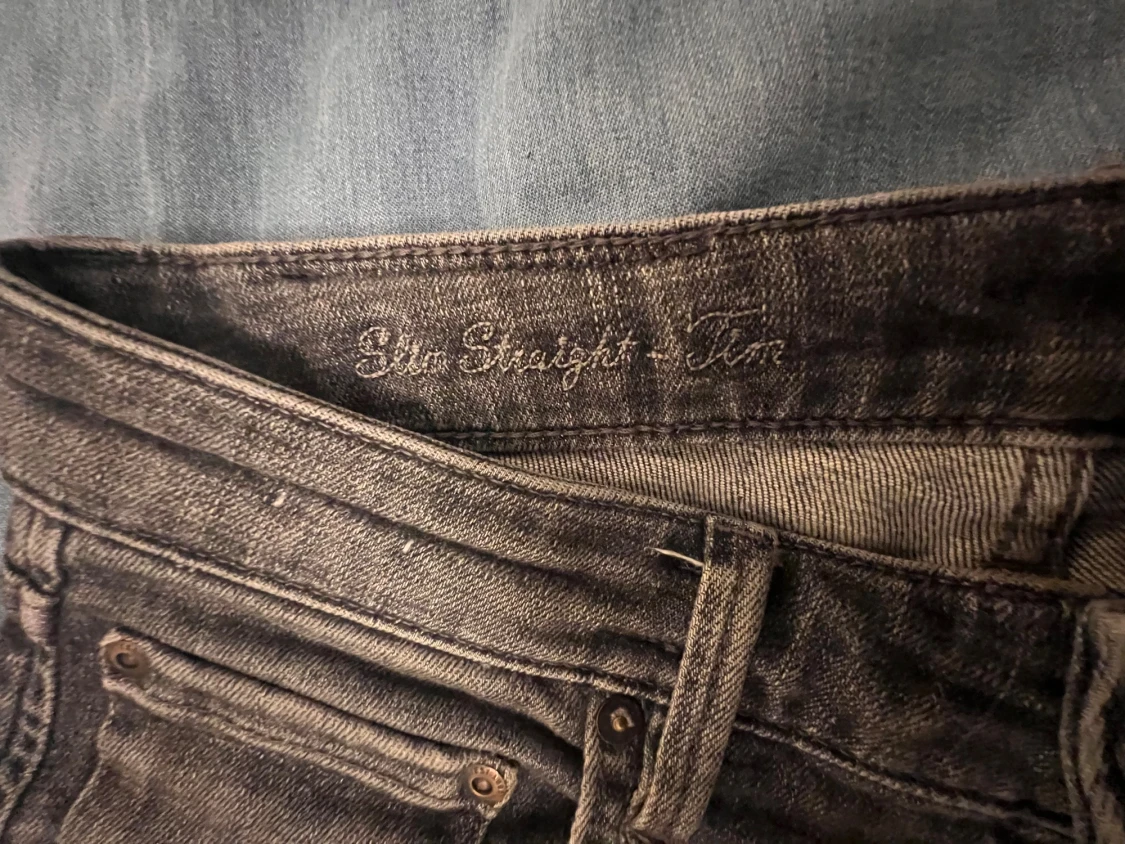 Slim Straight Fit grå jeans - 1