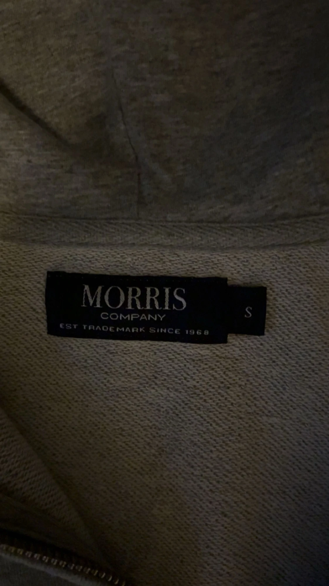 Grå hoodie från Morris med dragkedja - 3