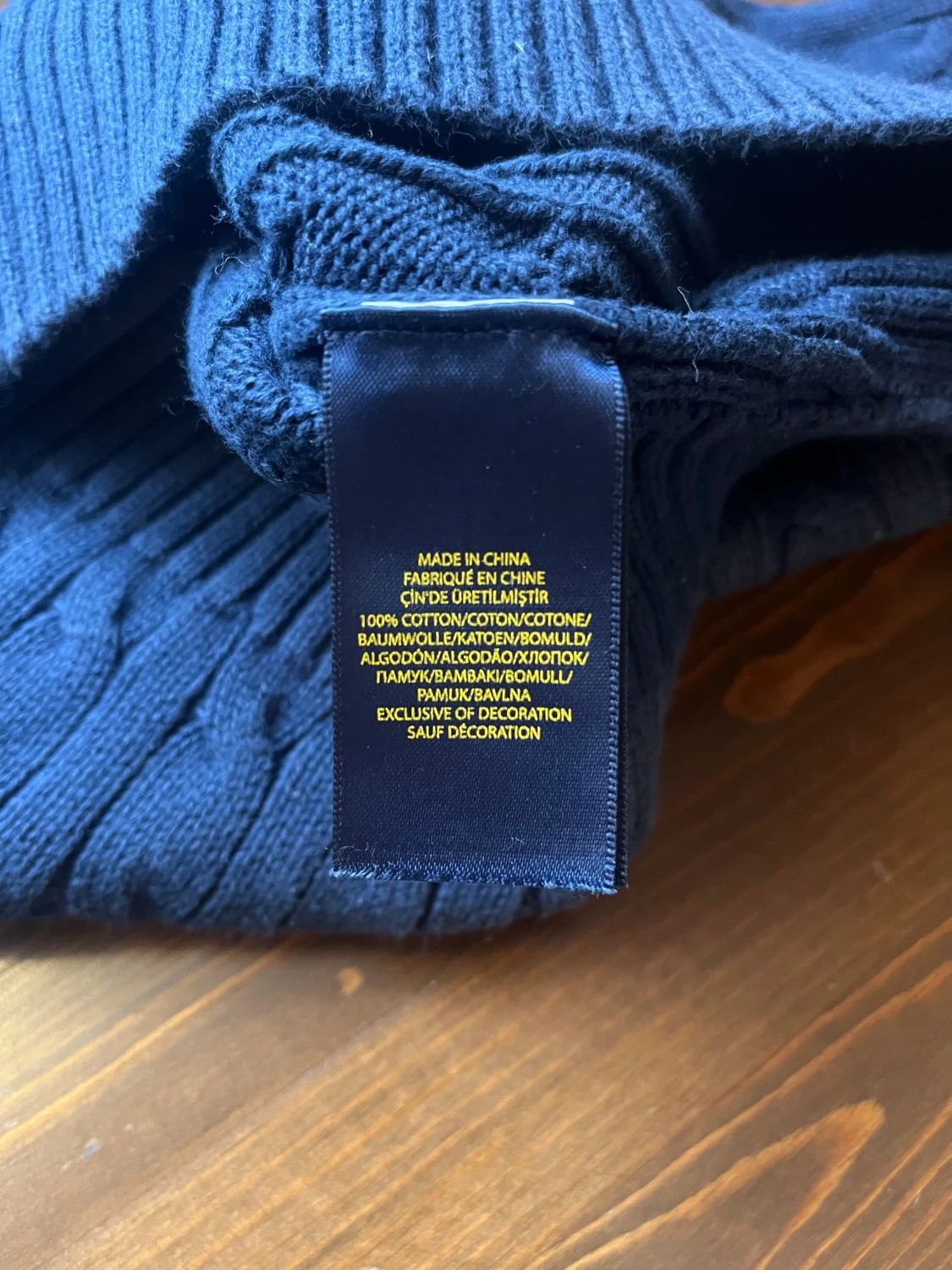 Mörkblå stickad tröja Polo Ralph Lauren - 4