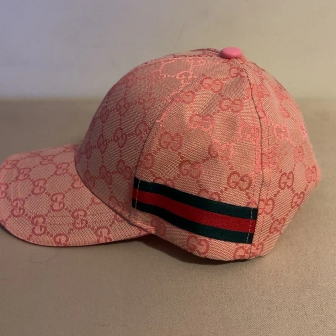 Rosa dubell G keps med fin mönster - 1