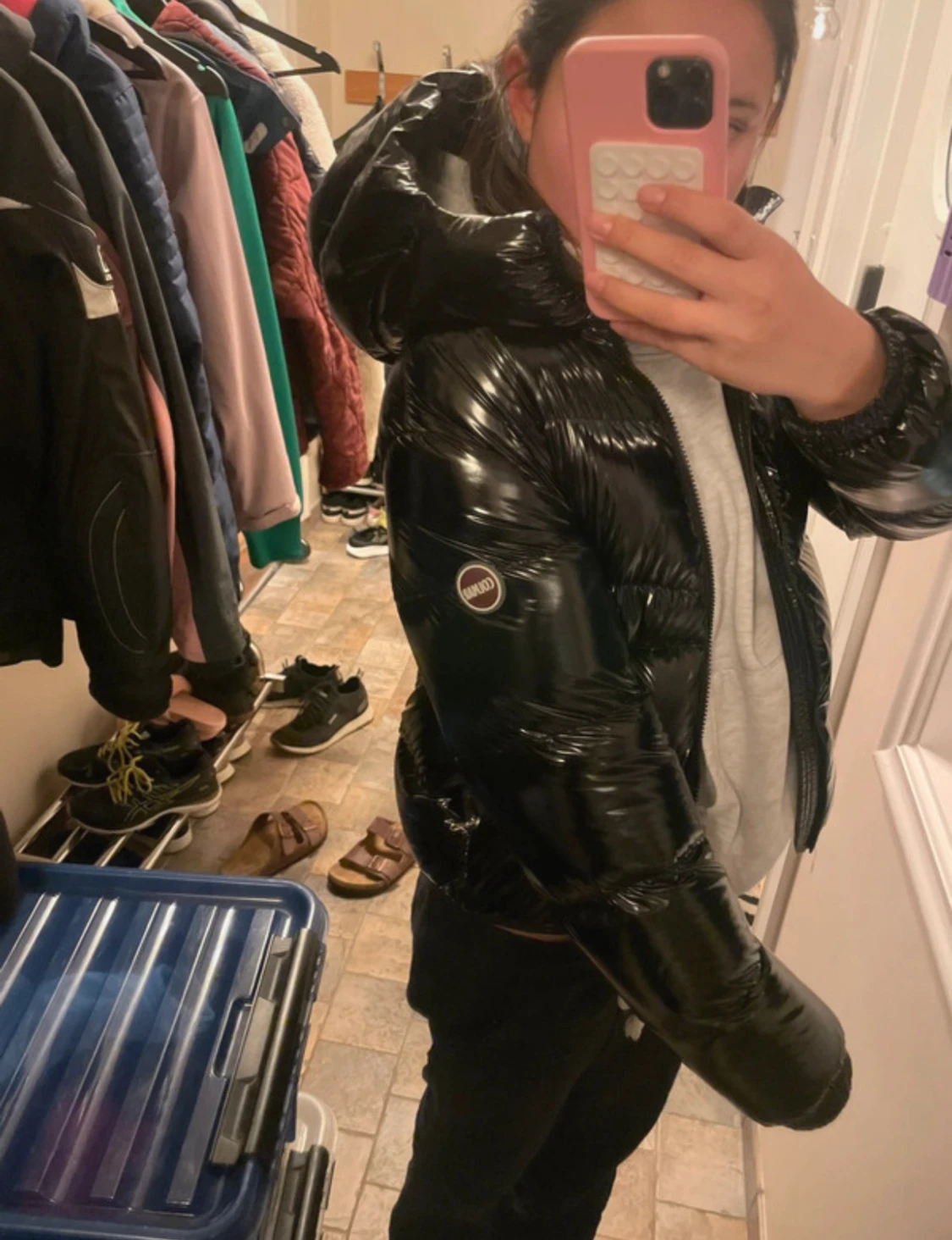 Svart Colmar pufferjacka med huva - 2