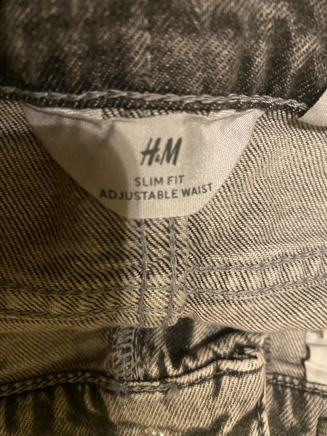 Grå slim fit jeans från H&M, stl 146 - 2