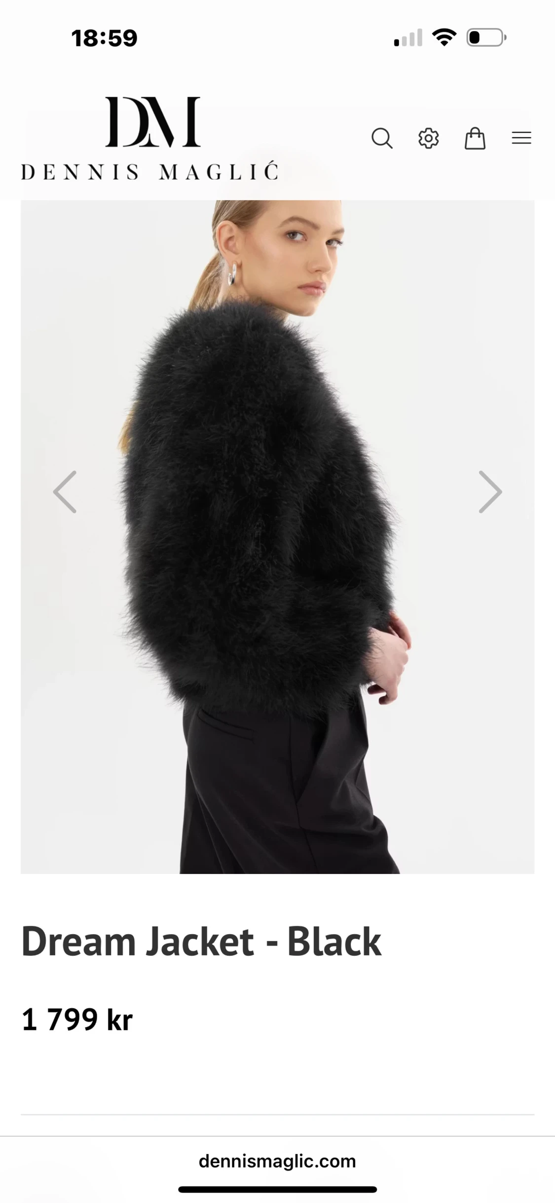 Svart pälsjacka från Dennis Maglic - 1
