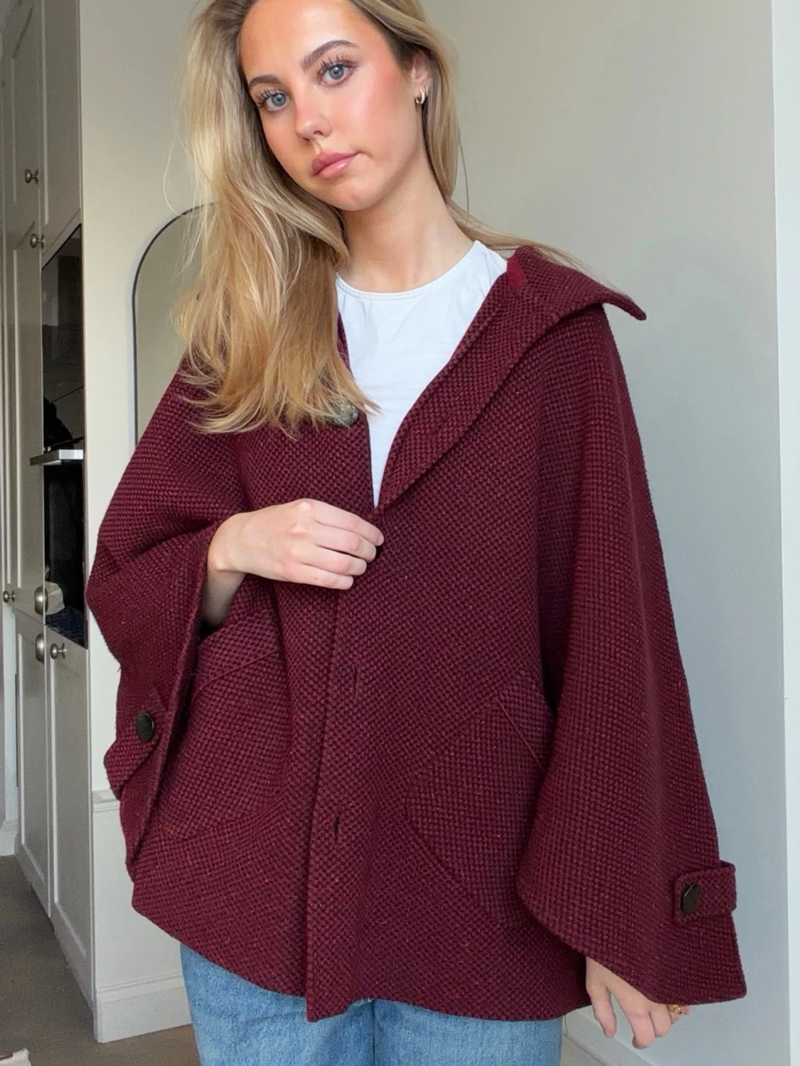 Röd kappa/poncho - 3