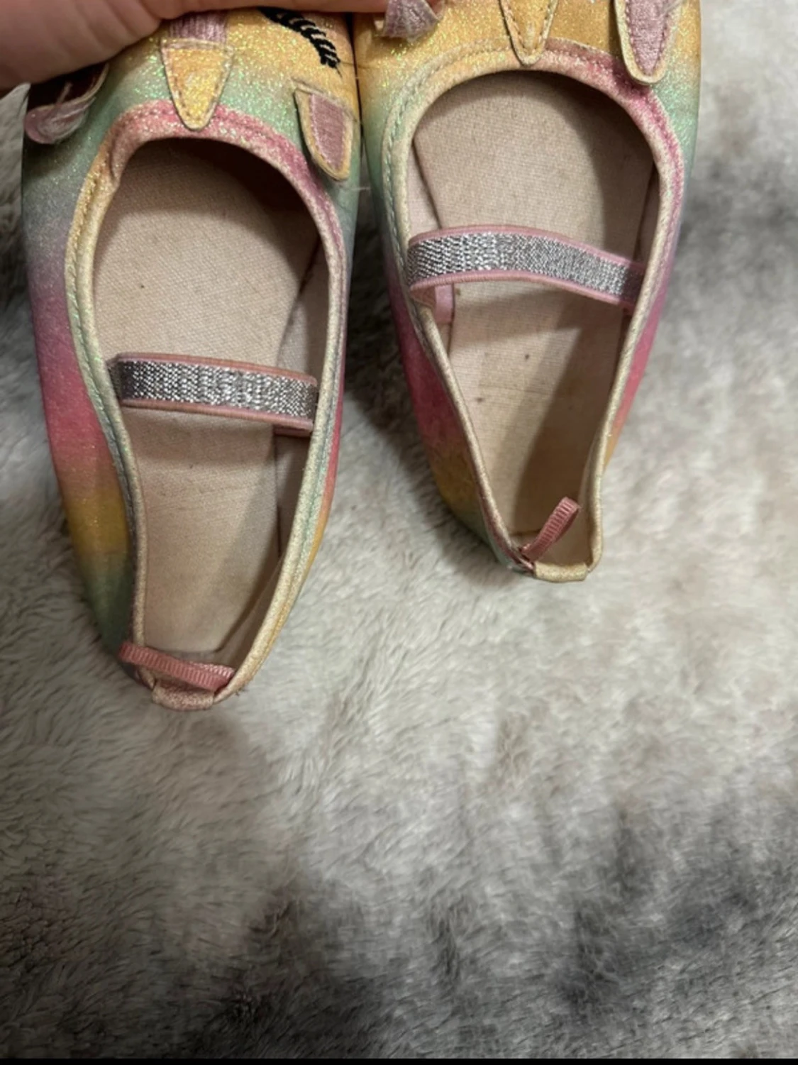 Färgglada ballerinaskor med enhörningsmotiv - 1