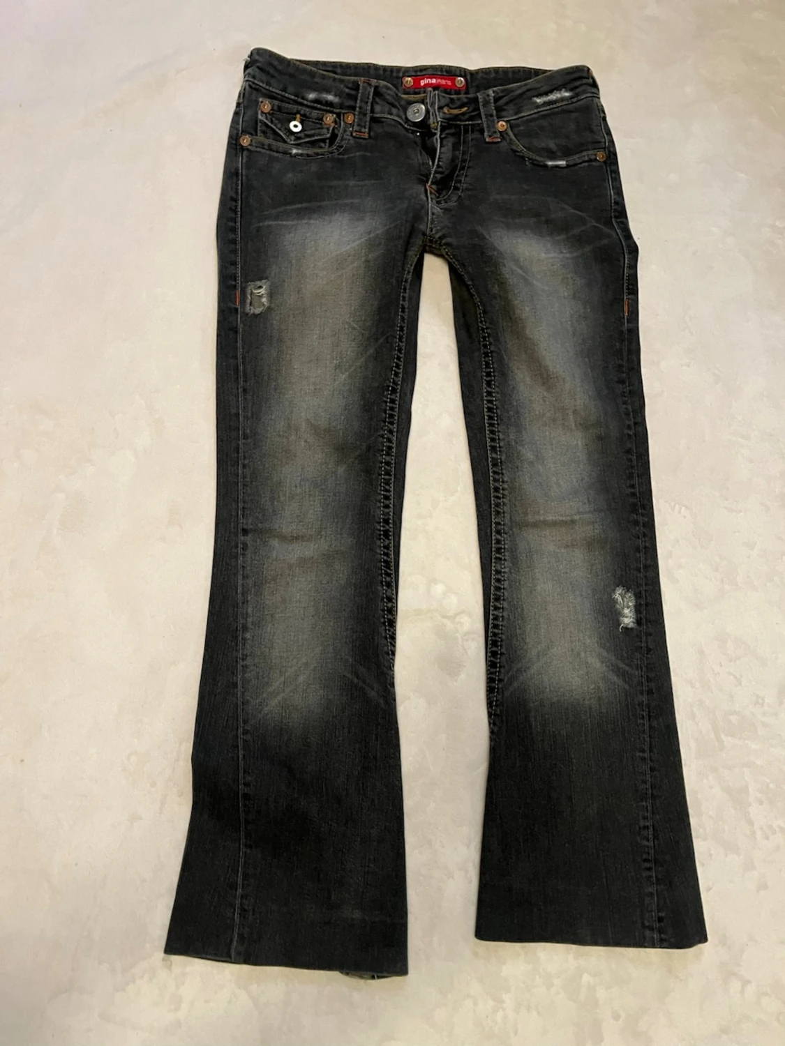 vintage 2000s jeans lågmidjade 