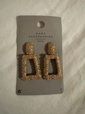 Statement örhängen ZARA - Guldfärgade statement örhängen från Zara, cirka 6,5 cm långa. 