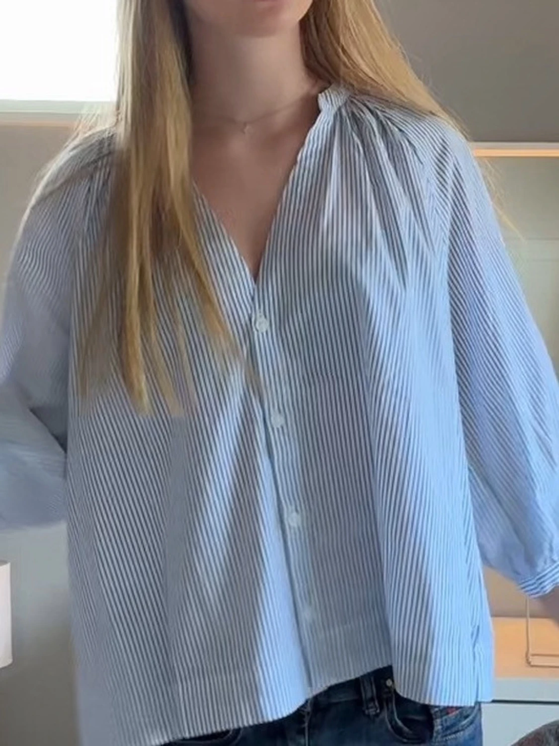 randig blus/skjorta hm - 1