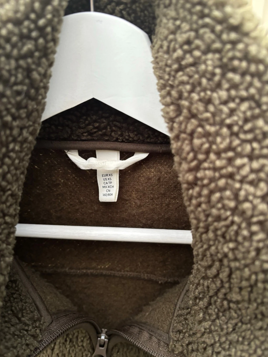 Grön teddyjacka XS - 1