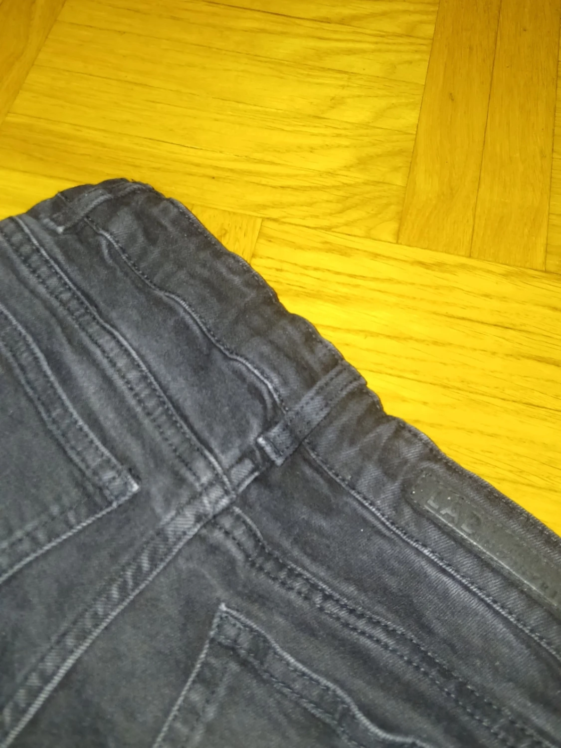 Mörkblå bootcut jeans med justerbar midja - 6