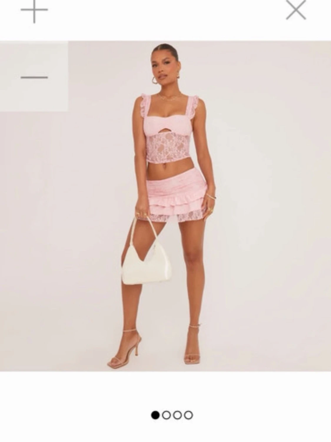 Rosa spetsig croppad topp från EGO - 1