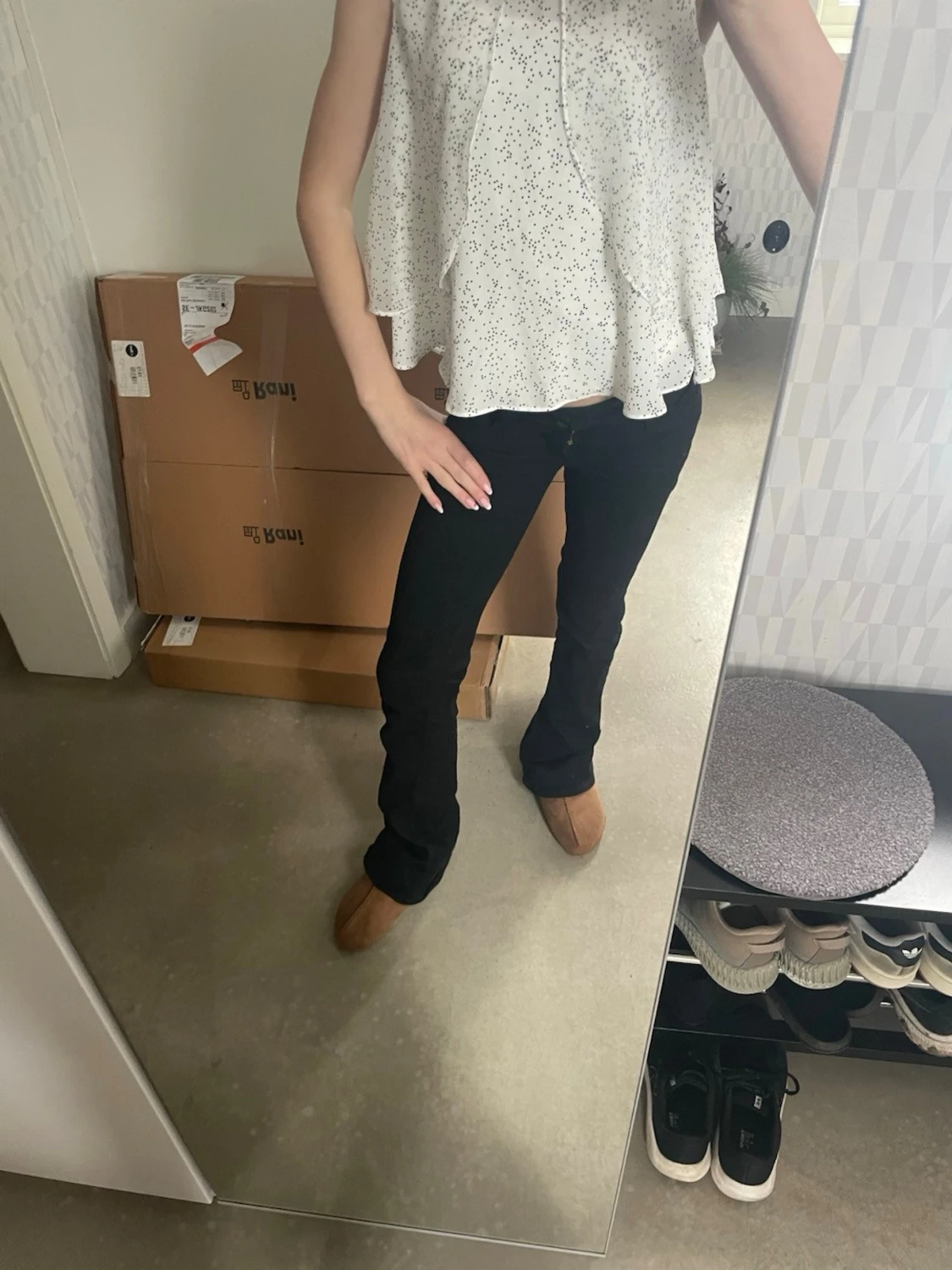 Zara basic prickig top - 2