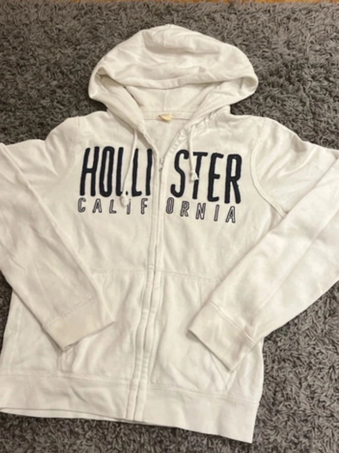 Vit zip hoodie från Hollister - 1