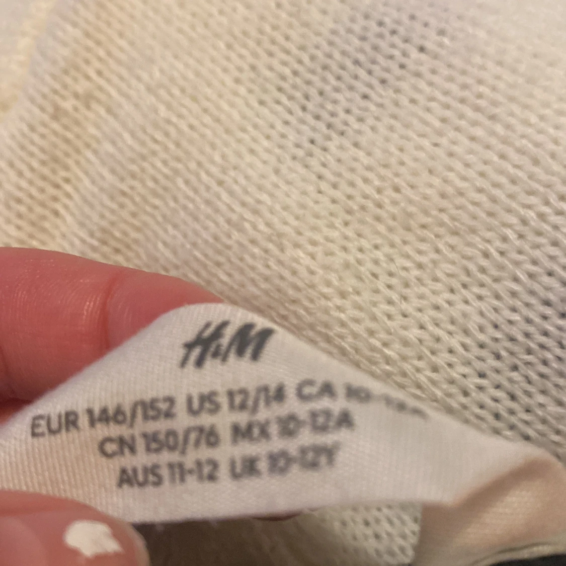 Vit croppad randig tröja H&M - 2